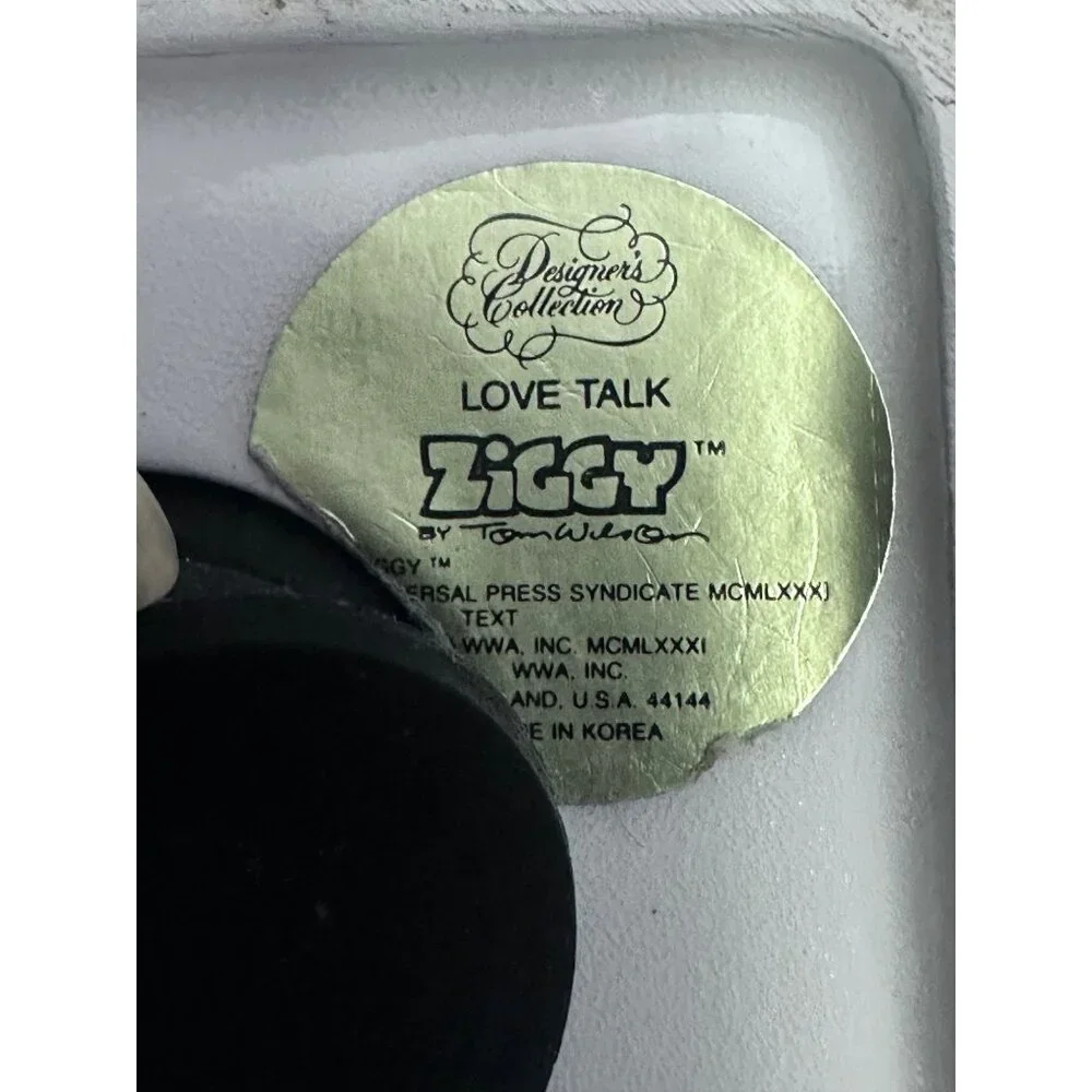 Ziggy Love Talk Ceramic Coin Bank  Heart & Dog‎ By Tom Wilson
